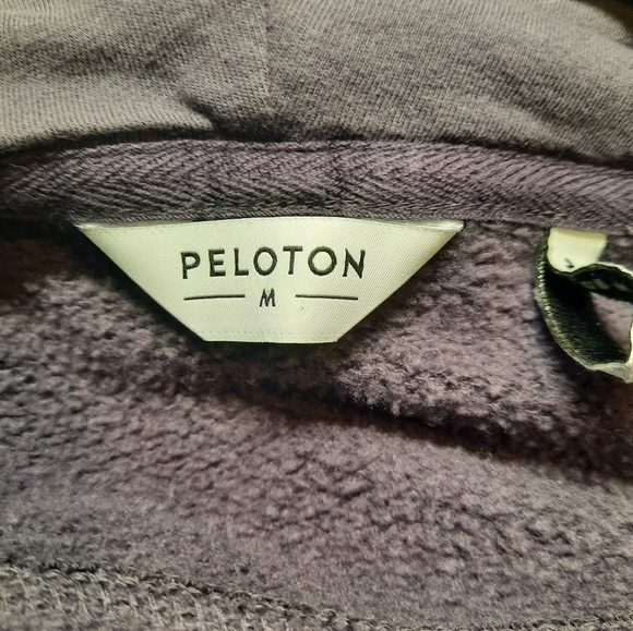 PETLOTON (Women's Medium) Chic 1/2 Zip Pullover Hoodie Purple- Arm Spellout - Picture 7 of 9